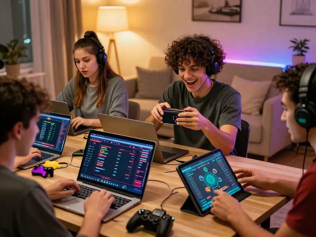 Crypto Casino Canada Fast Withdrawls gaming scene with players engaging on devices