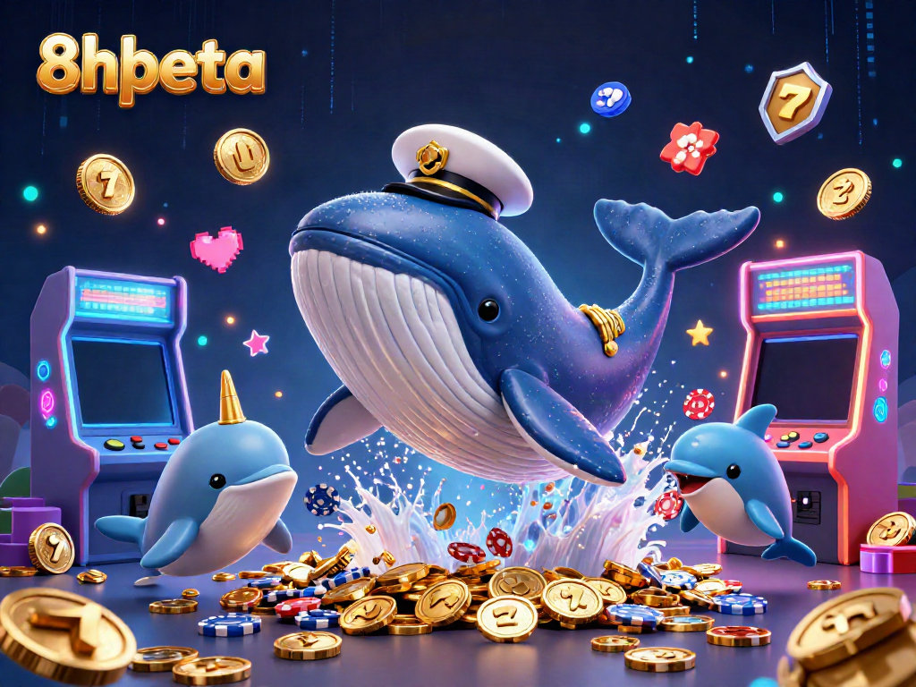 Experience exhilarating moments with 8xbeta as playful dolphins entertain amidst a sea of gold.