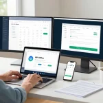 WPS Download in a digital workspace with a user engaging with software on a laptop.